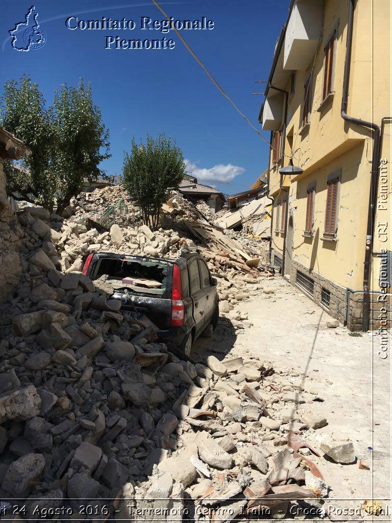 Rieti 24 Agosto 2016 - Terremoto Centro Italia- Croce Rossa Italiana- Comitato Regionale del Piemonte