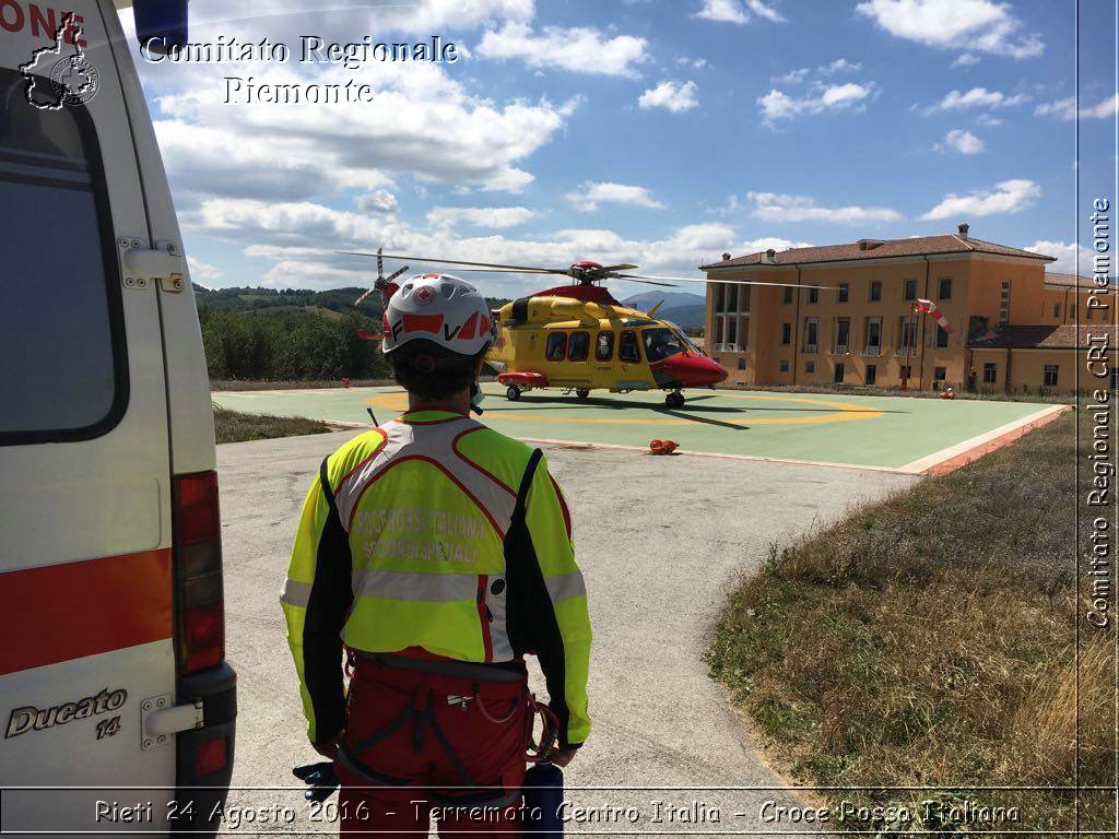 Rieti 24 Agosto 2016 - Terremoto Centro Italia- Croce Rossa Italiana- Comitato Regionale del Piemonte