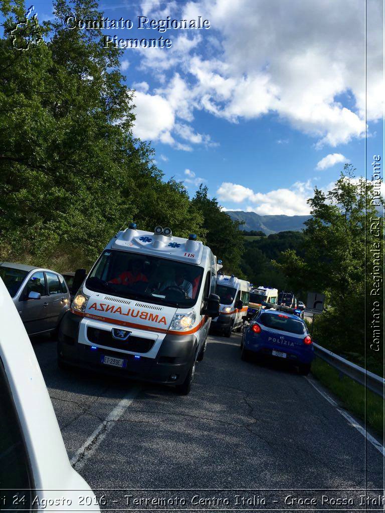 Rieti 24 Agosto 2016 - Terremoto Centro Italia- Croce Rossa Italiana- Comitato Regionale del Piemonte