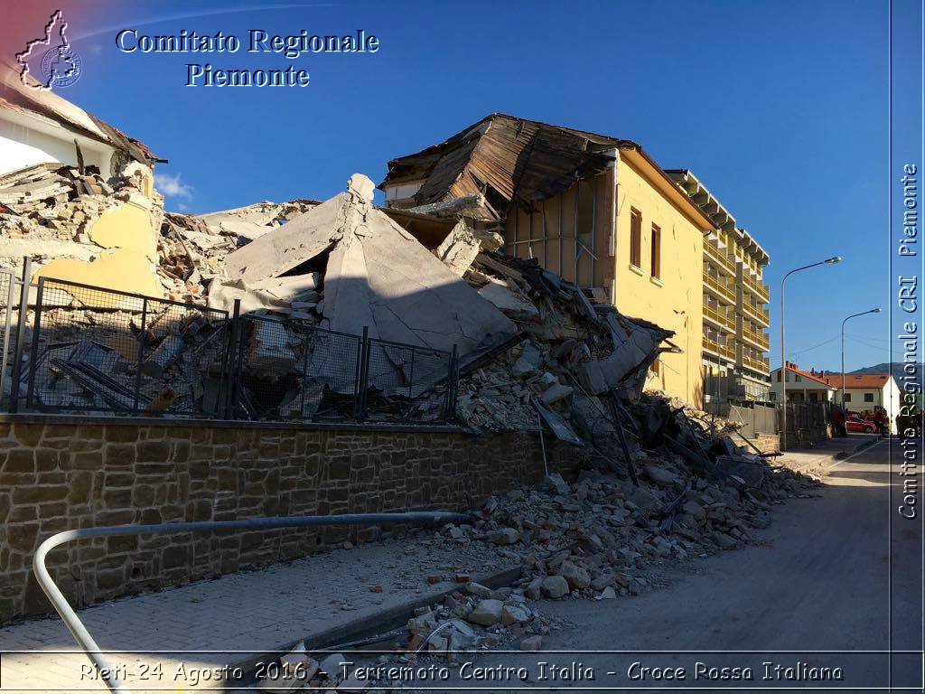 Rieti 24 Agosto 2016 - Terremoto Centro Italia- Croce Rossa Italiana- Comitato Regionale del Piemonte