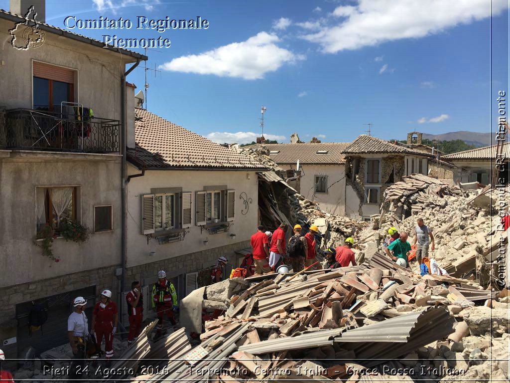 Rieti 24 Agosto 2016 - Terremoto Centro Italia- Croce Rossa Italiana- Comitato Regionale del Piemonte