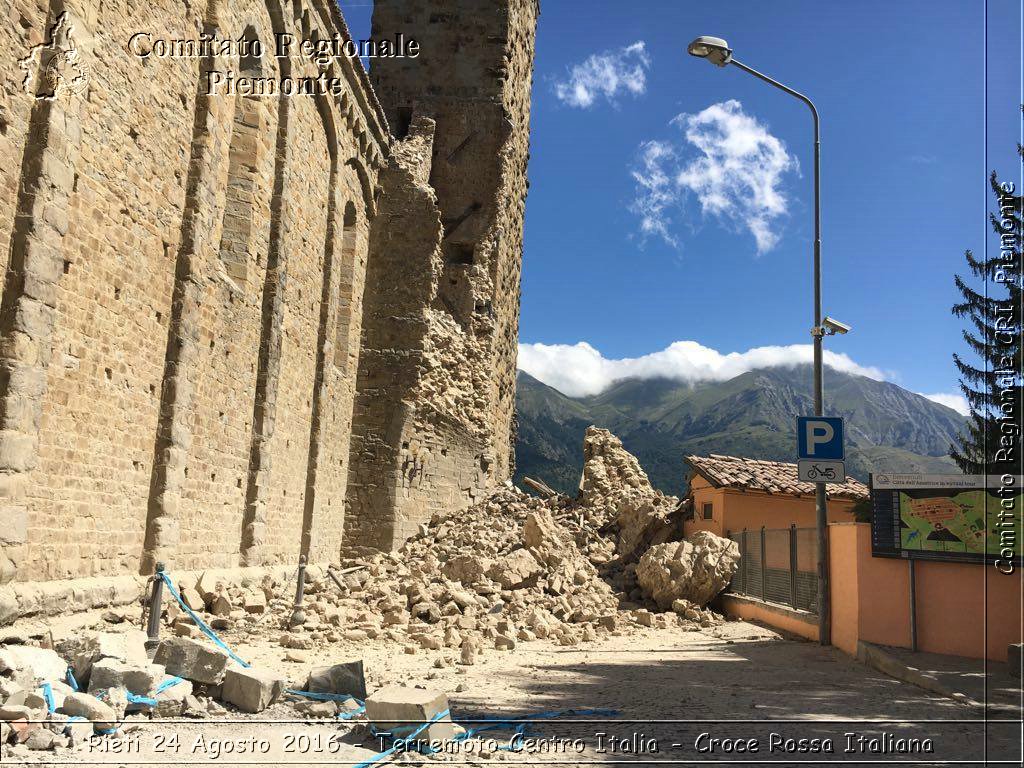 Rieti 24 Agosto 2016 - Terremoto Centro Italia- Croce Rossa Italiana- Comitato Regionale del Piemonte