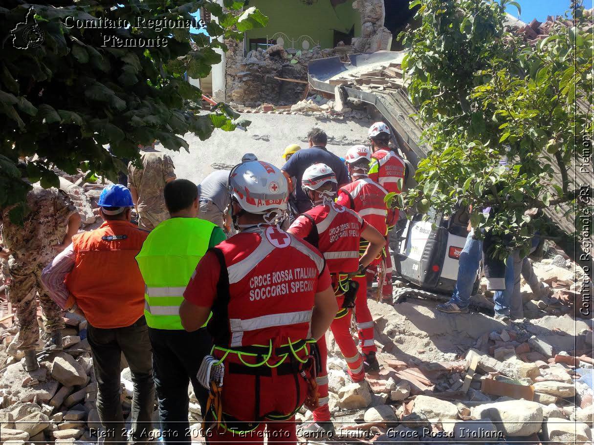 Rieti 24 Agosto 2016 - Terremoto Centro Italia- Croce Rossa Italiana- Comitato Regionale del Piemonte