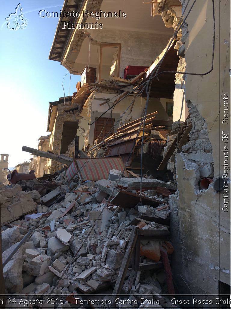 Rieti 24 Agosto 2016 - Terremoto Centro Italia- Croce Rossa Italiana- Comitato Regionale del Piemonte