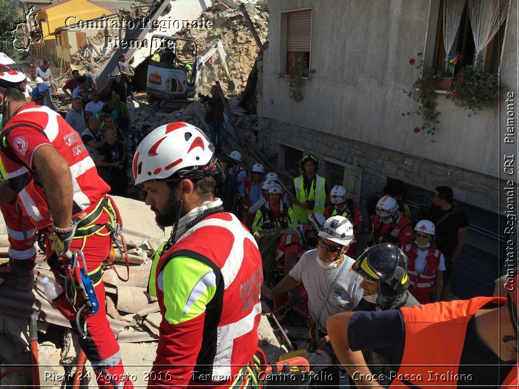 Rieti 24 Agosto 2016 - Terremoto Centro Italia- Croce Rossa Italiana- Comitato Regionale del Piemonte