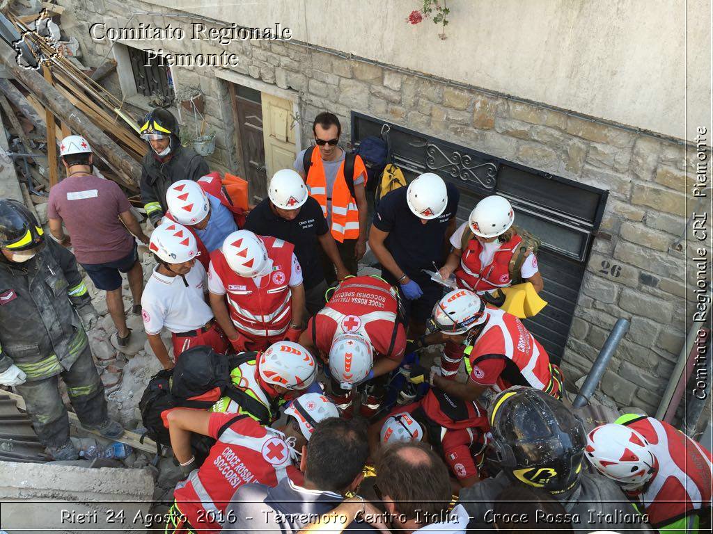 Rieti 24 Agosto 2016 - Terremoto Centro Italia- Croce Rossa Italiana- Comitato Regionale del Piemonte