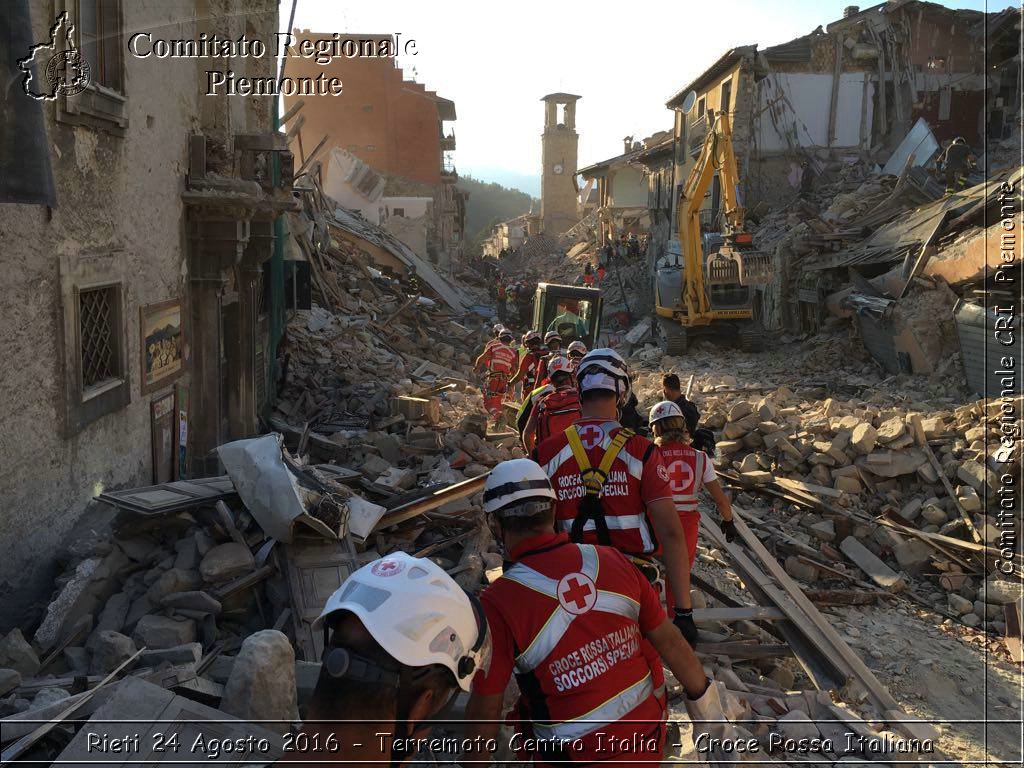 Rieti 24 Agosto 2016 - Terremoto Centro Italia- Croce Rossa Italiana- Comitato Regionale del Piemonte