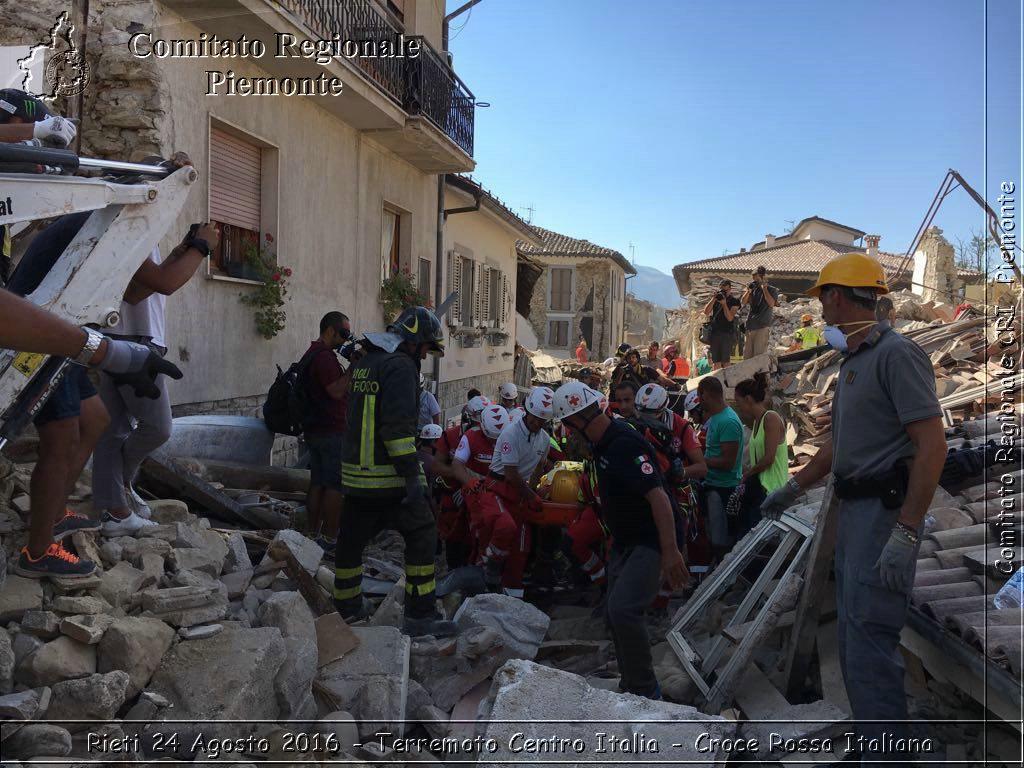 Rieti 24 Agosto 2016 - Terremoto Centro Italia- Croce Rossa Italiana- Comitato Regionale del Piemonte