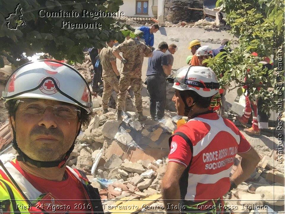 Rieti 24 Agosto 2016 - Terremoto Centro Italia- Croce Rossa Italiana- Comitato Regionale del Piemonte