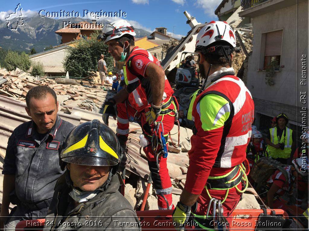 Rieti 24 Agosto 2016 - Terremoto Centro Italia- Croce Rossa Italiana- Comitato Regionale del Piemonte