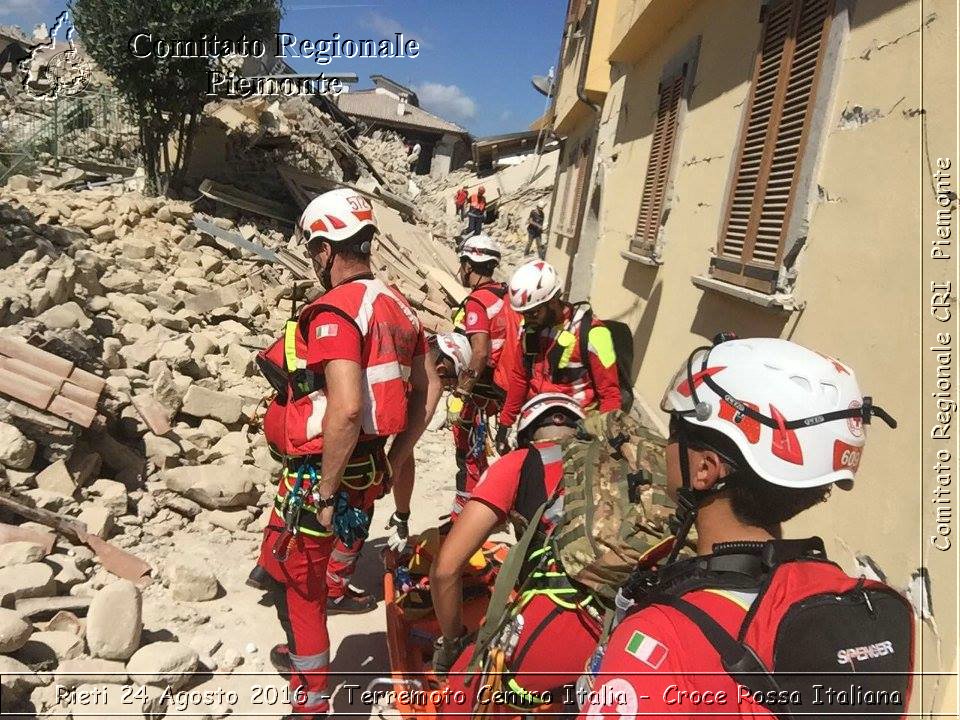 Rieti 24 Agosto 2016 - Terremoto Centro Italia- Croce Rossa Italiana- Comitato Regionale del Piemonte