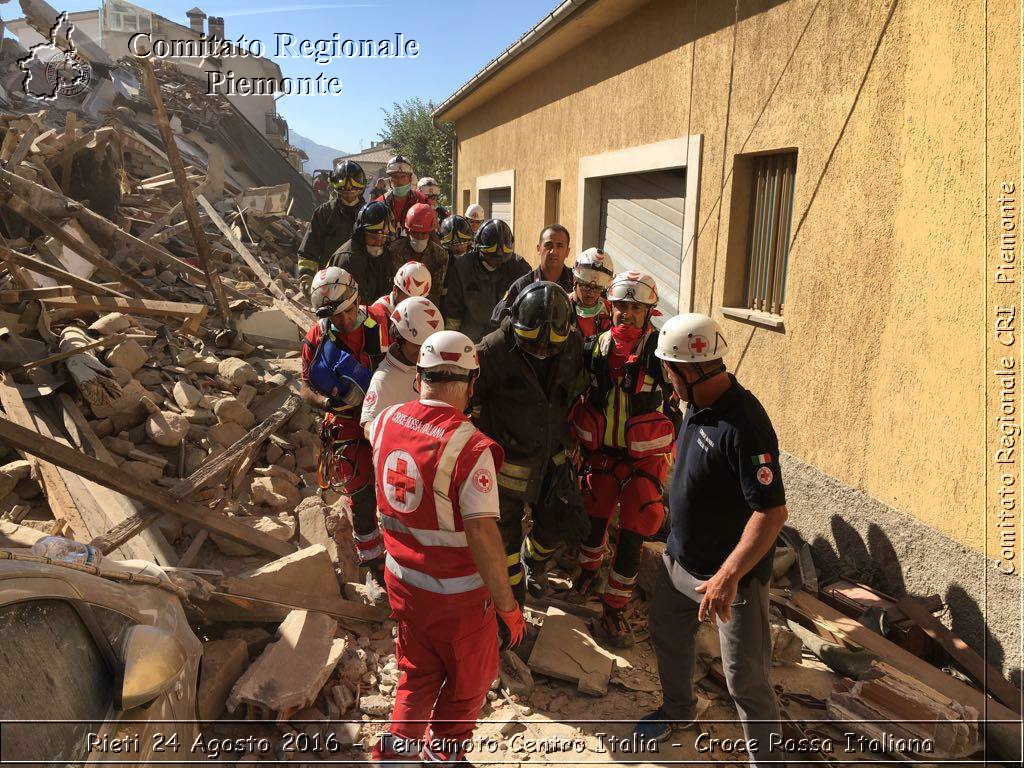 Rieti 24 Agosto 2016 - Terremoto Centro Italia- Croce Rossa Italiana- Comitato Regionale del Piemonte