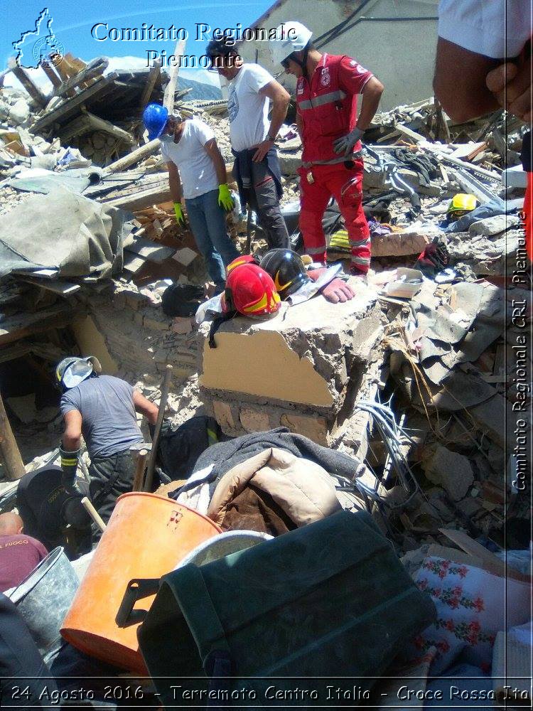 Rieti 24 Agosto 2016 - Terremoto Centro Italia- Croce Rossa Italiana- Comitato Regionale del Piemonte