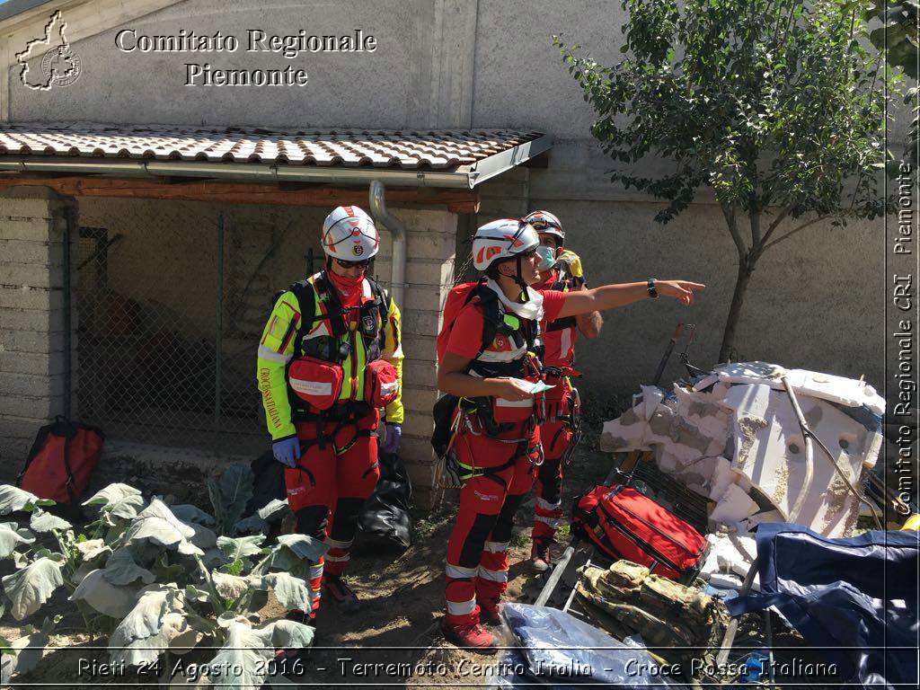 Rieti 24 Agosto 2016 - Terremoto Centro Italia- Croce Rossa Italiana- Comitato Regionale del Piemonte