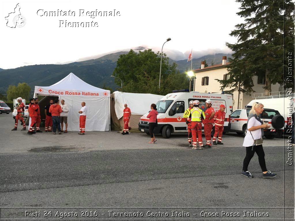 Rieti 24 Agosto 2016 - Terremoto Centro Italia- Croce Rossa Italiana- Comitato Regionale del Piemonte