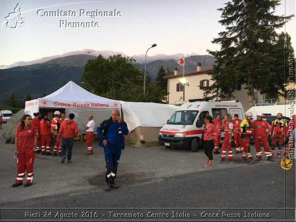 Rieti 24 Agosto 2016 - Terremoto Centro Italia- Croce Rossa Italiana- Comitato Regionale del Piemonte