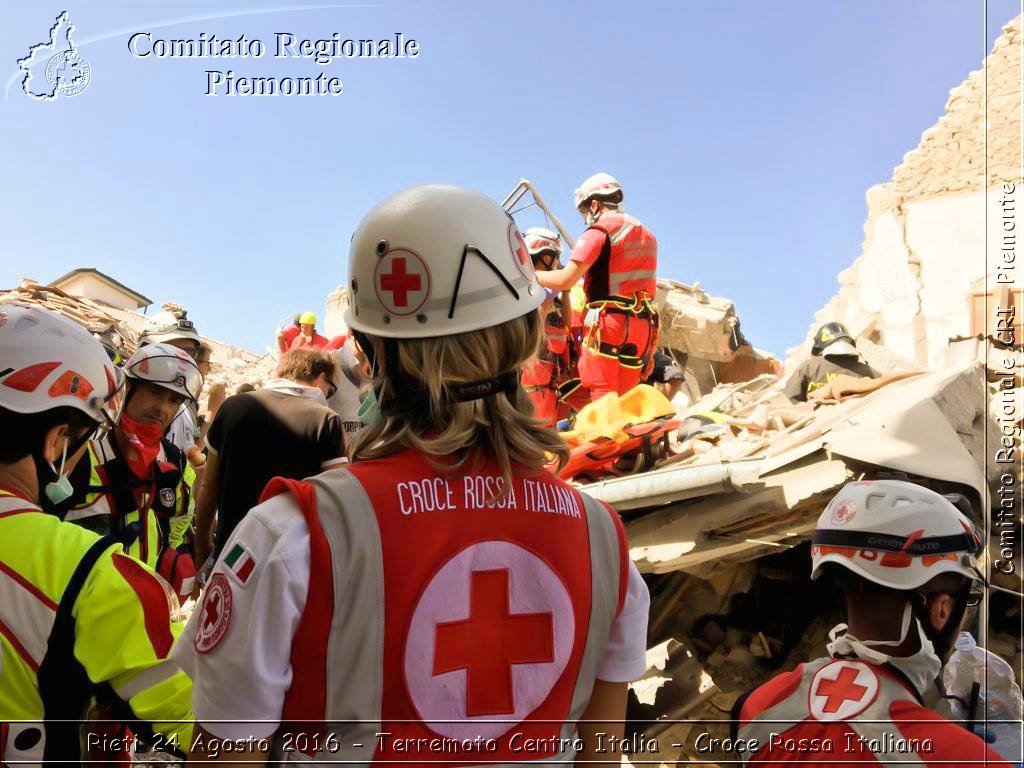 Rieti 24 Agosto 2016 - Terremoto Centro Italia- Croce Rossa Italiana- Comitato Regionale del Piemonte