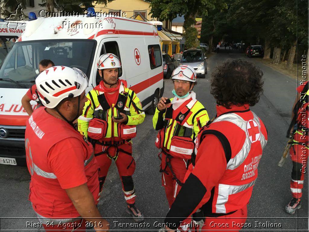 Rieti 24 Agosto 2016 - Terremoto Centro Italia- Croce Rossa Italiana- Comitato Regionale del Piemonte