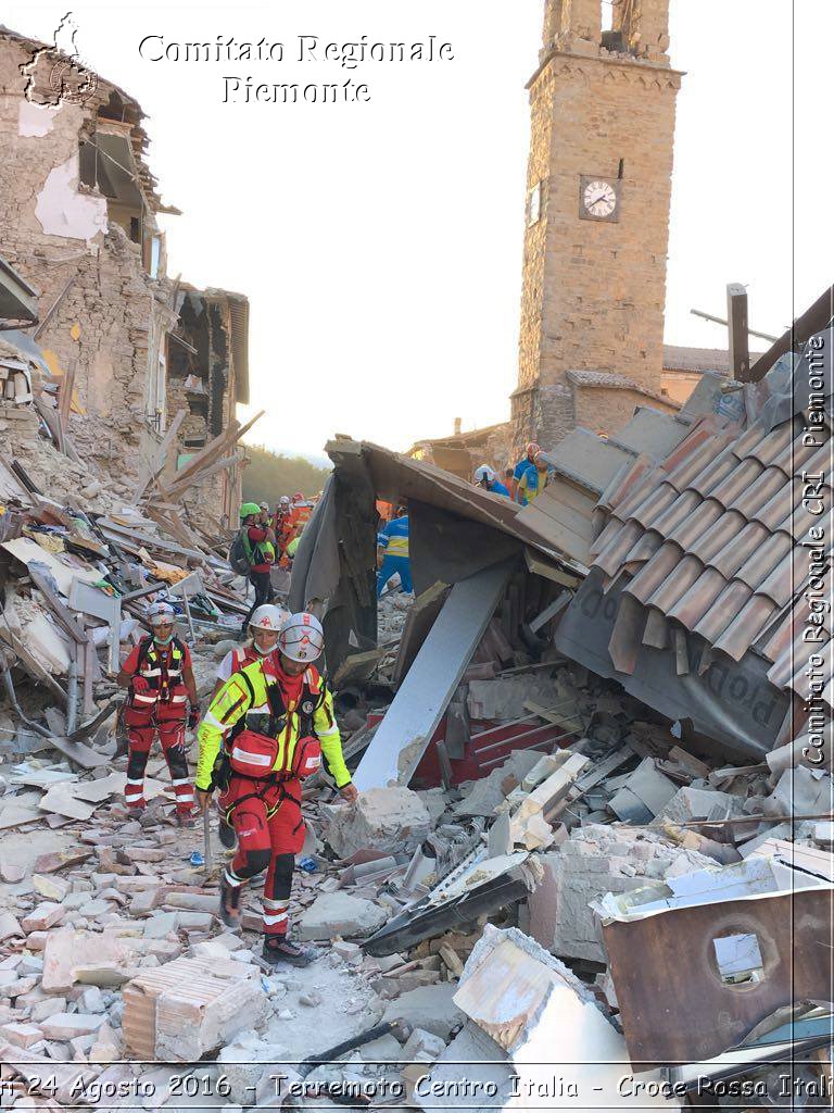 Rieti 24 Agosto 2016 - Terremoto Centro Italia- Croce Rossa Italiana- Comitato Regionale del Piemonte