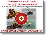 Ivrea 25 Settembre 2016 - Corso OPSA Acque Vive II° Livello - Croce Rossa Italiana- Comitato Regionale del Piemonte