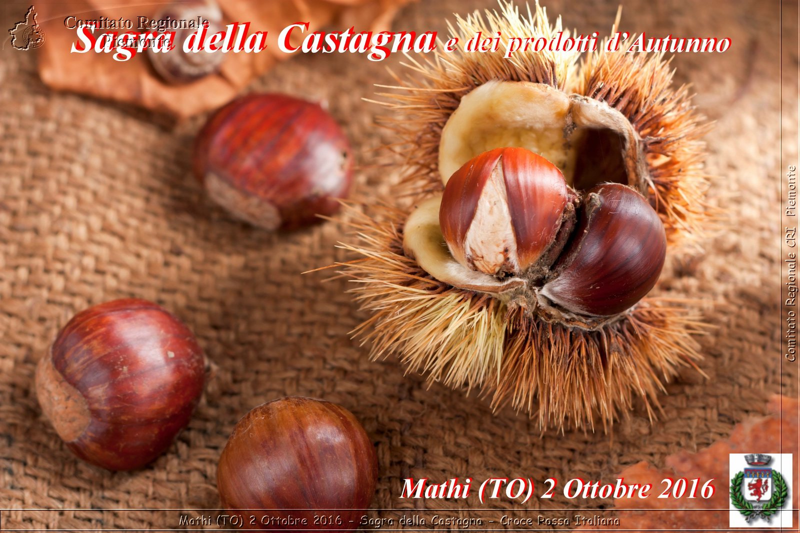 Mathi (TO) 2 Ottobre 2016 - Sagra della Castagna - Croce Rossa Italiana- Comitato Regionale del Piemonte
