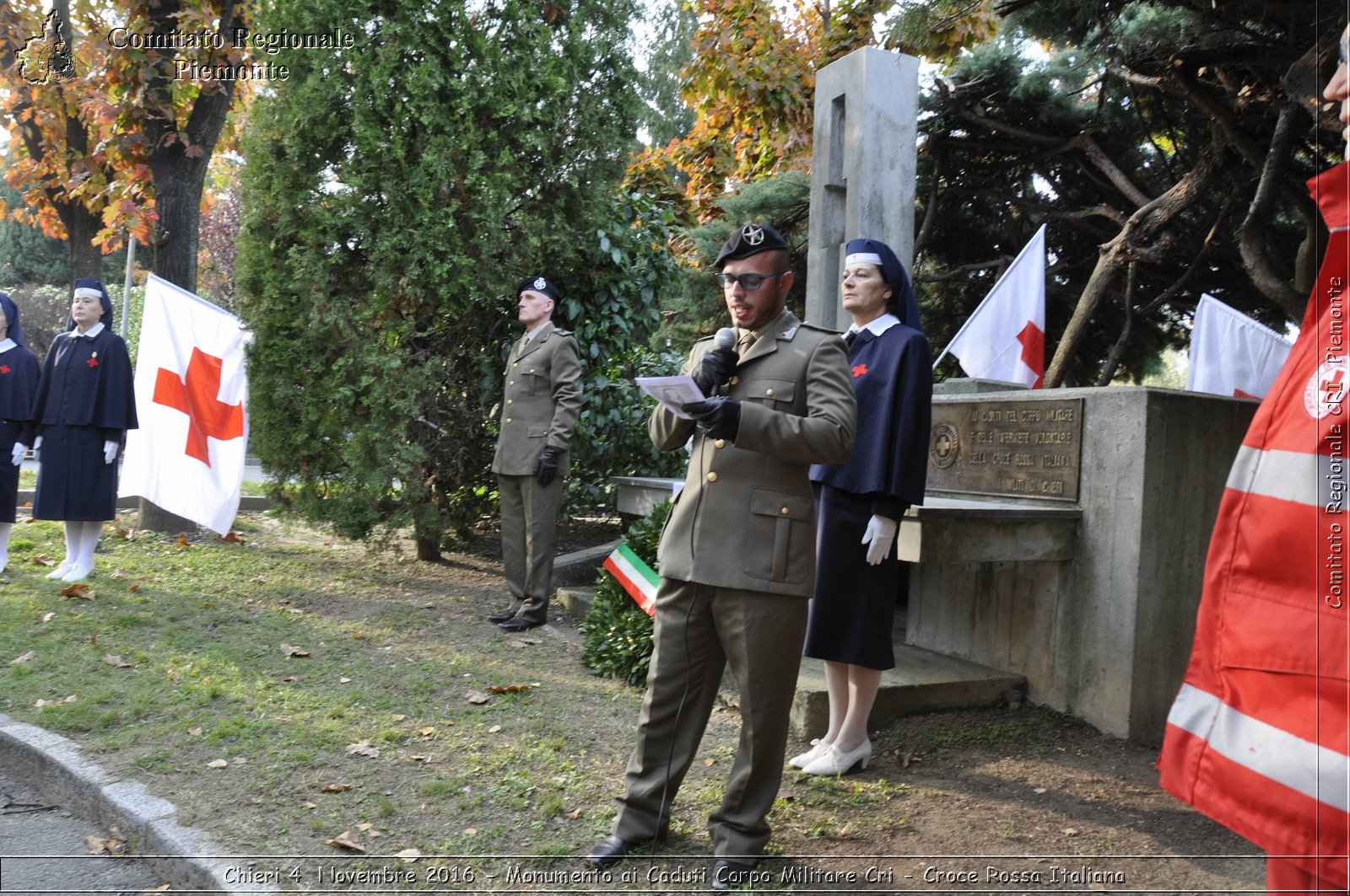 Chieri 4  Novembre 2016 - Monumento ai Caduti Corpo Militare Cri - Croce Rossa Italiana- Comitato Regionale del Piemonte