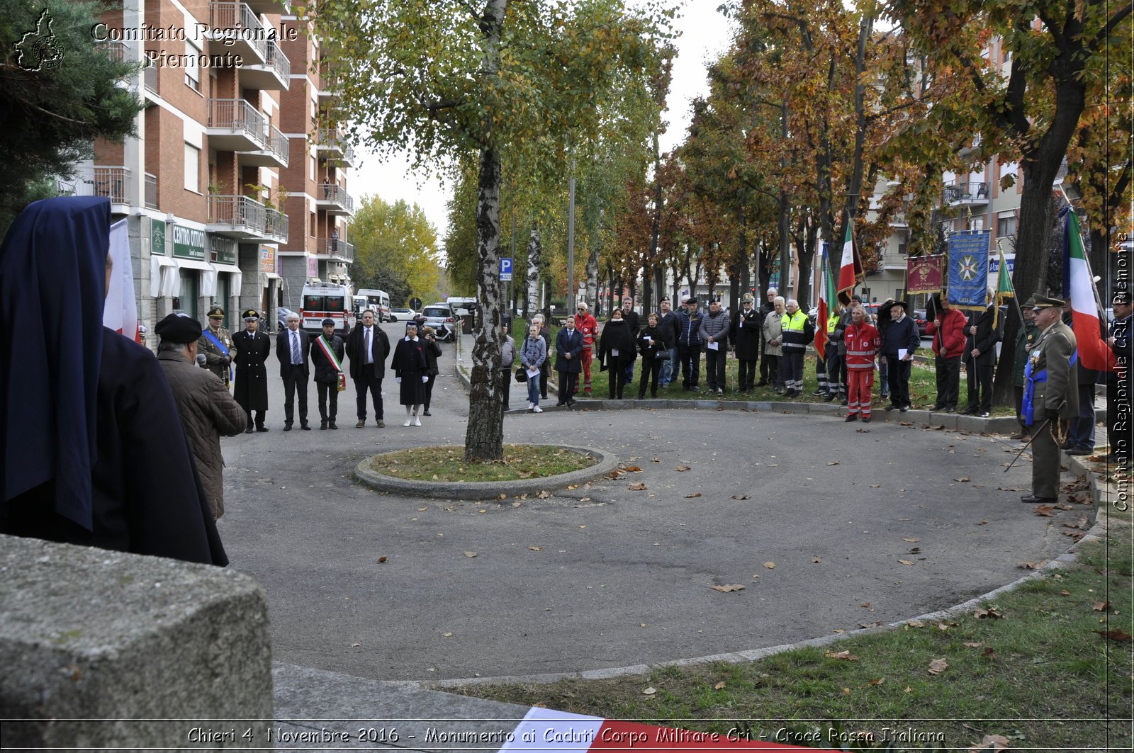 Chieri 4  Novembre 2016 - Monumento ai Caduti Corpo Militare Cri - Croce Rossa Italiana- Comitato Regionale del Piemonte