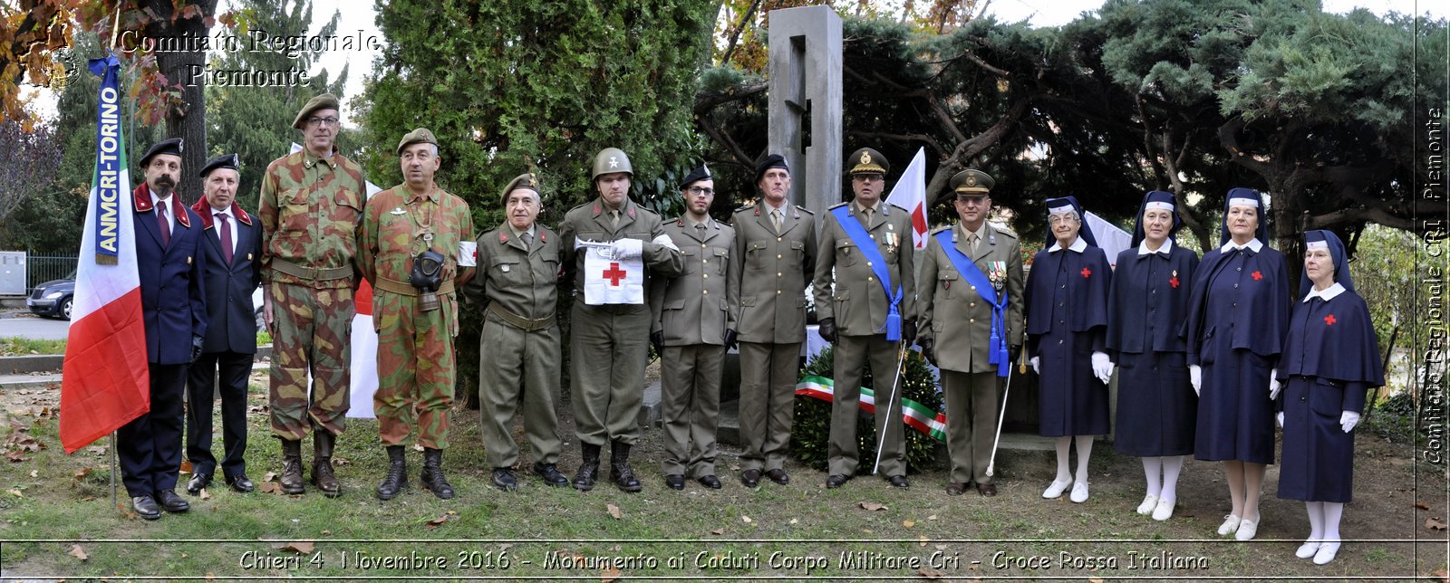 Chieri 4  Novembre 2016 - Monumento ai Caduti Corpo Militare Cri - Croce Rossa Italiana- Comitato Regionale del Piemonte