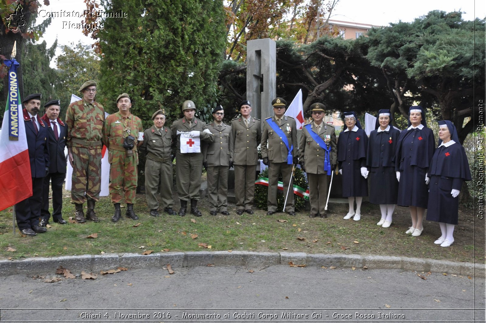 Chieri 4  Novembre 2016 - Monumento ai Caduti Corpo Militare Cri - Croce Rossa Italiana- Comitato Regionale del Piemonte