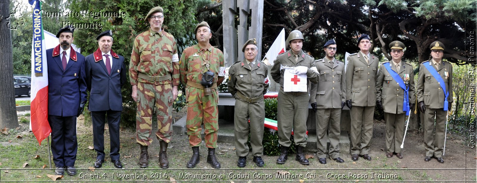 Chieri 4  Novembre 2016 - Monumento ai Caduti Corpo Militare Cri - Croce Rossa Italiana- Comitato Regionale del Piemonte