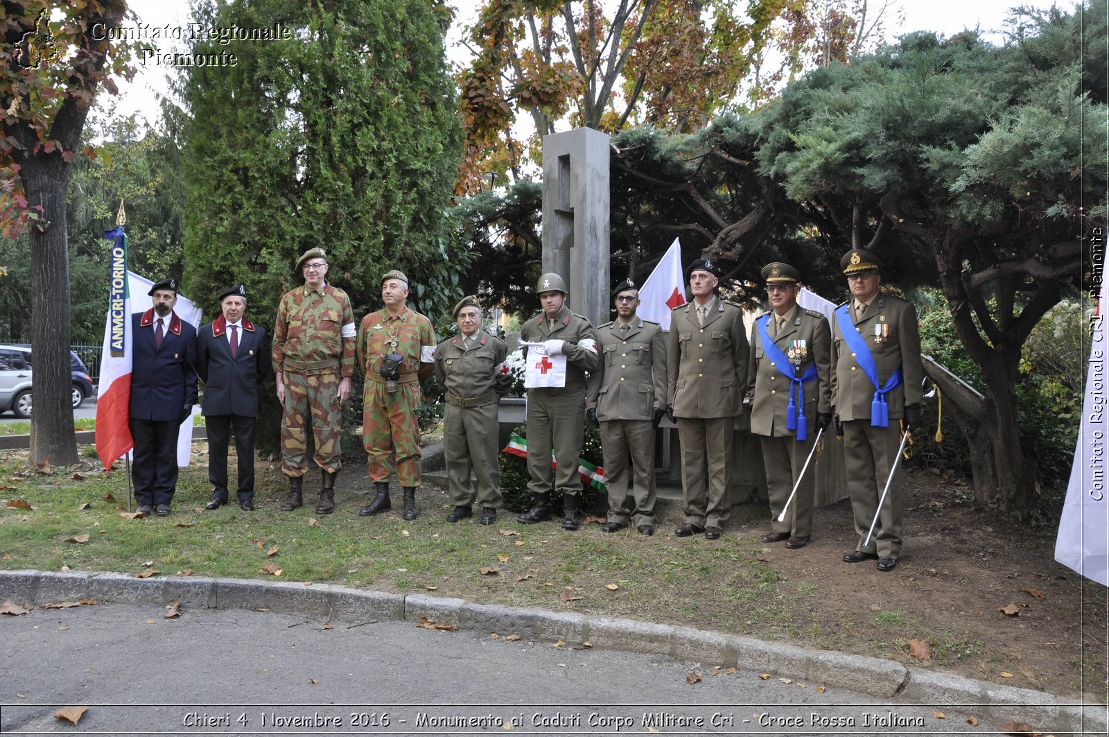 Chieri 4  Novembre 2016 - Monumento ai Caduti Corpo Militare Cri - Croce Rossa Italiana- Comitato Regionale del Piemonte