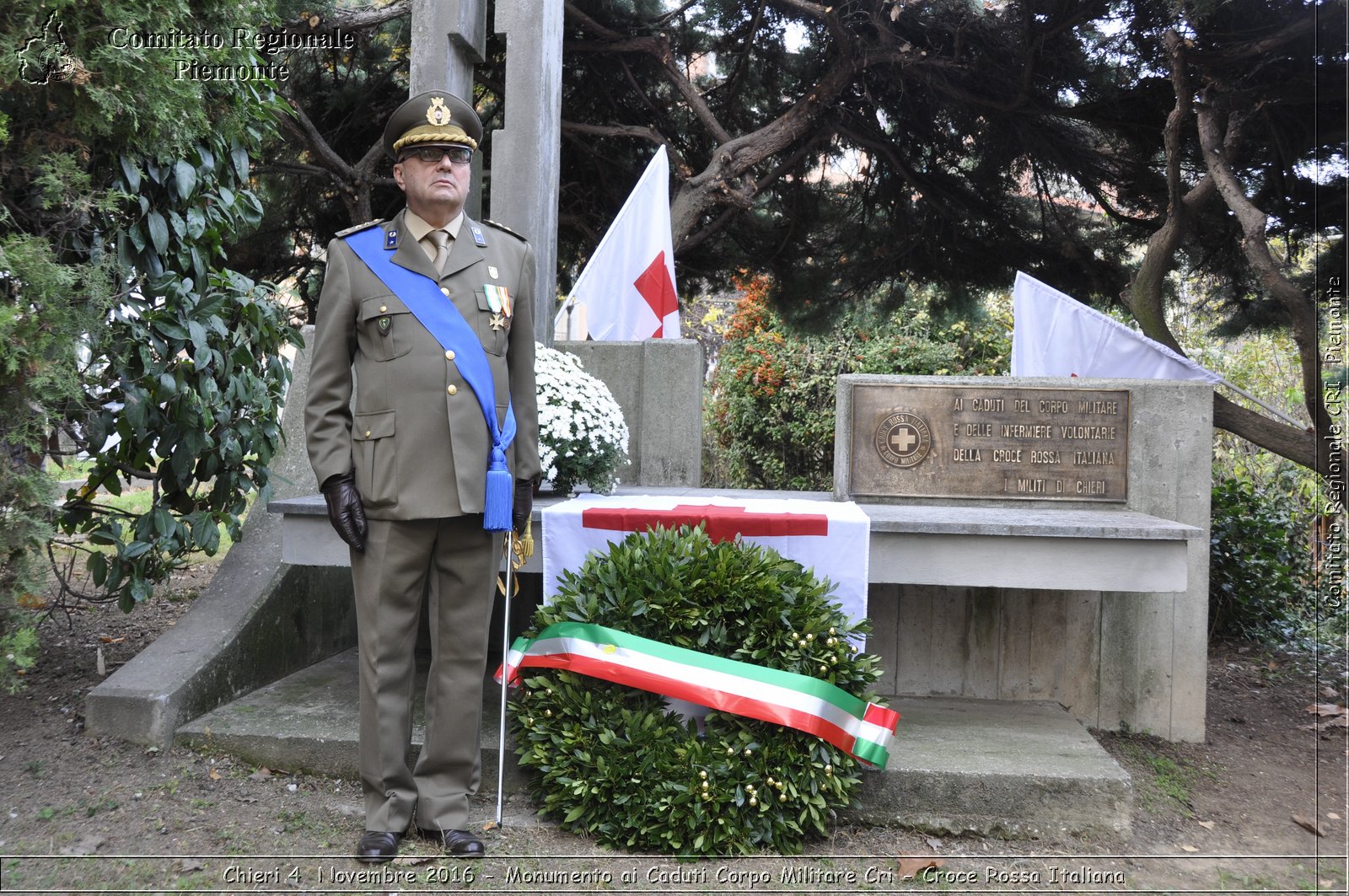 Chieri 4  Novembre 2016 - Monumento ai Caduti Corpo Militare Cri - Croce Rossa Italiana- Comitato Regionale del Piemonte