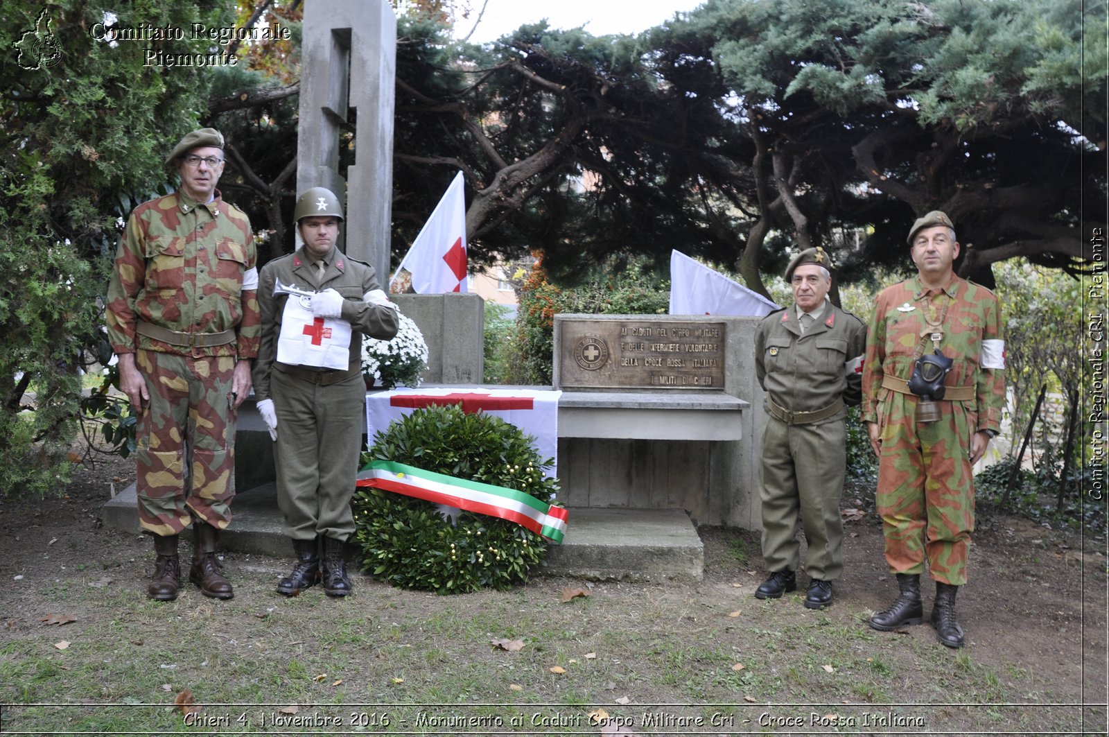 Chieri 4  Novembre 2016 - Monumento ai Caduti Corpo Militare Cri - Croce Rossa Italiana- Comitato Regionale del Piemonte