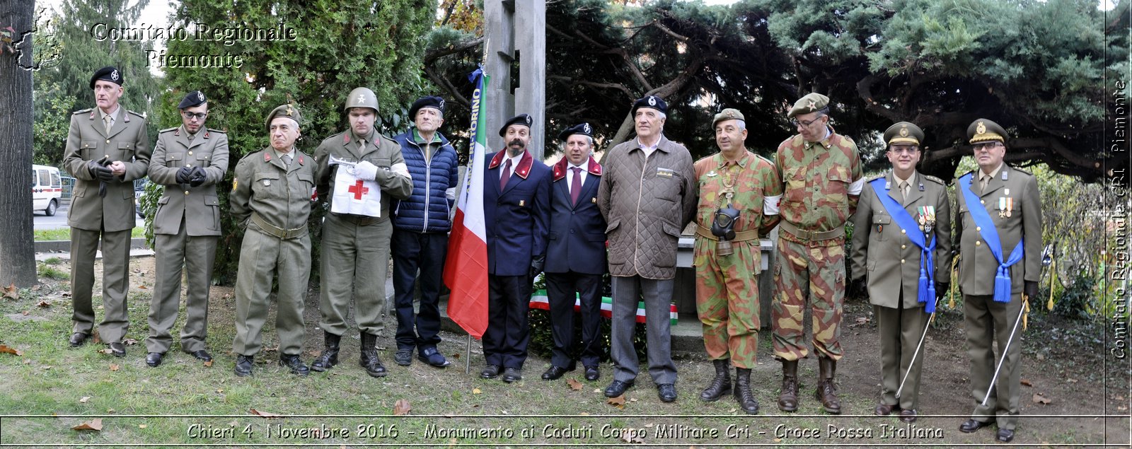 Chieri 4  Novembre 2016 - Monumento ai Caduti Corpo Militare Cri - Croce Rossa Italiana- Comitato Regionale del Piemonte