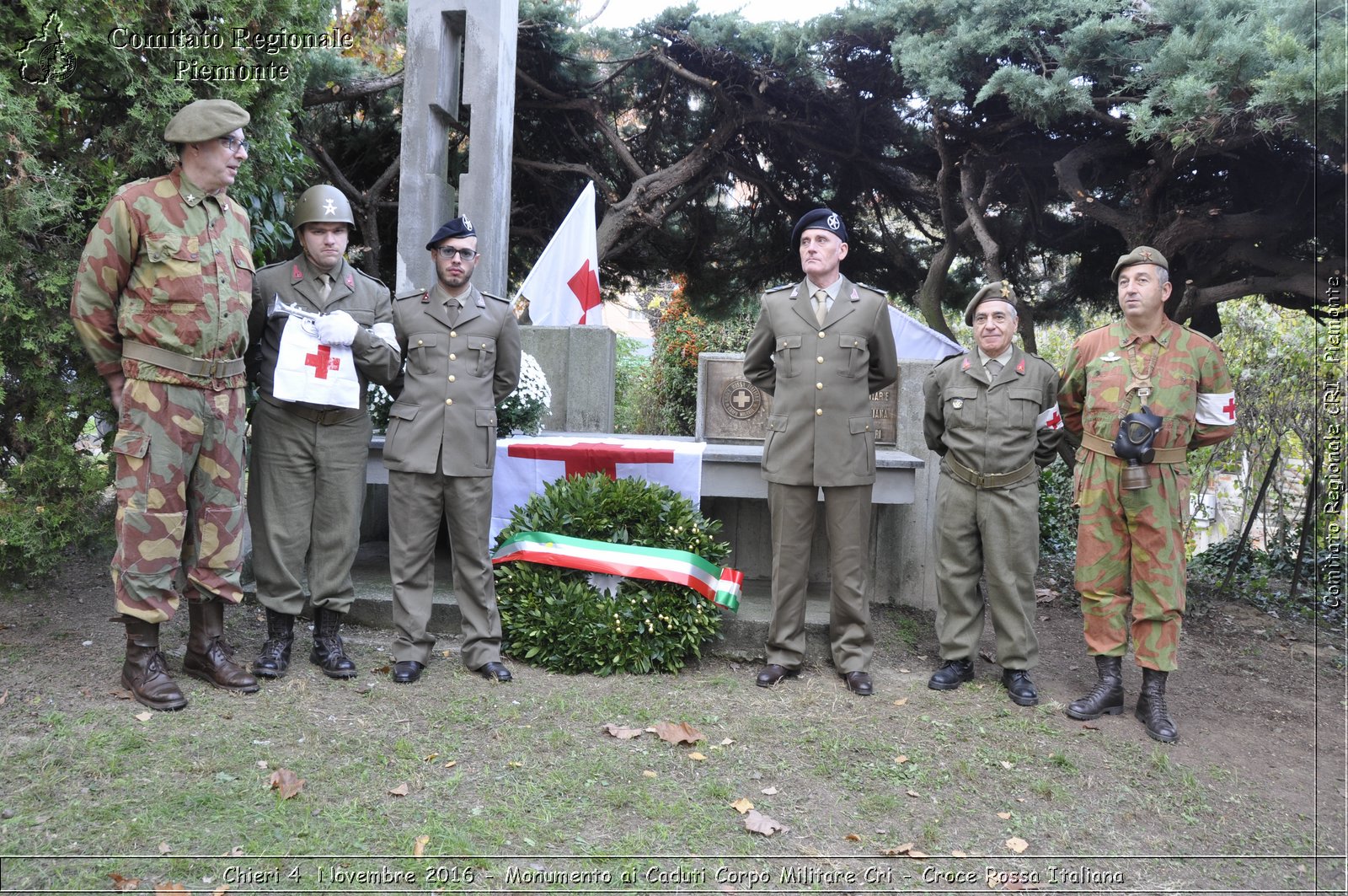 Chieri 4  Novembre 2016 - Monumento ai Caduti Corpo Militare Cri - Croce Rossa Italiana- Comitato Regionale del Piemonte