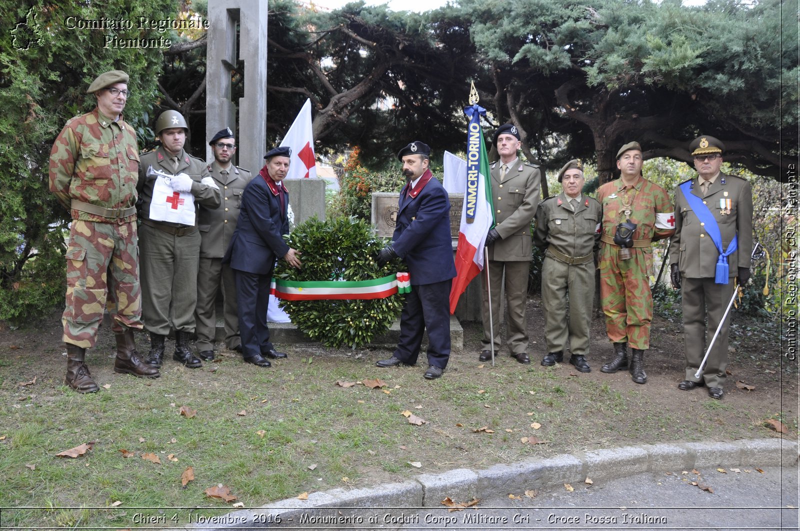 Chieri 4  Novembre 2016 - Monumento ai Caduti Corpo Militare Cri - Croce Rossa Italiana- Comitato Regionale del Piemonte