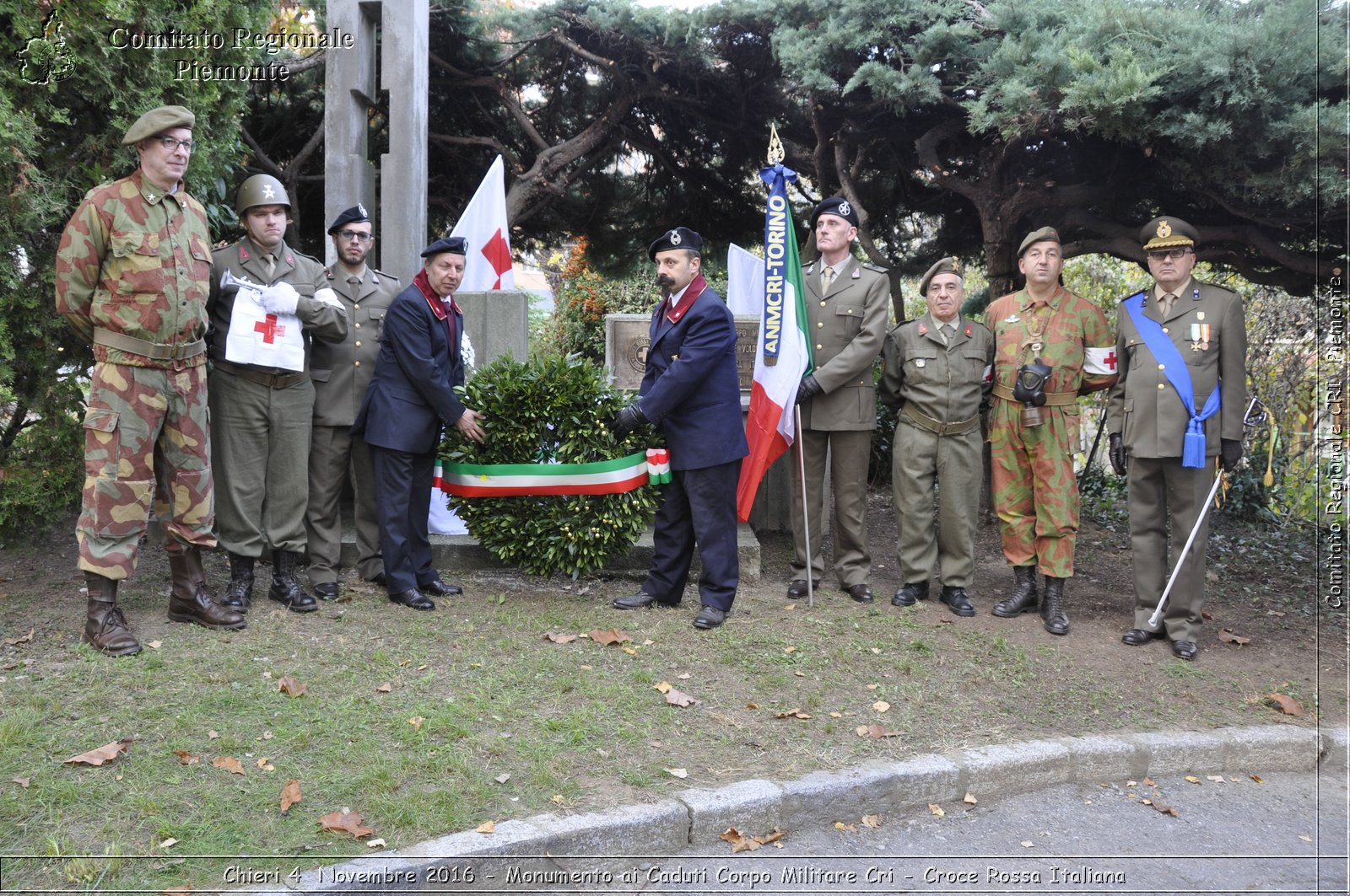 Chieri 4  Novembre 2016 - Monumento ai Caduti Corpo Militare Cri - Croce Rossa Italiana- Comitato Regionale del Piemonte