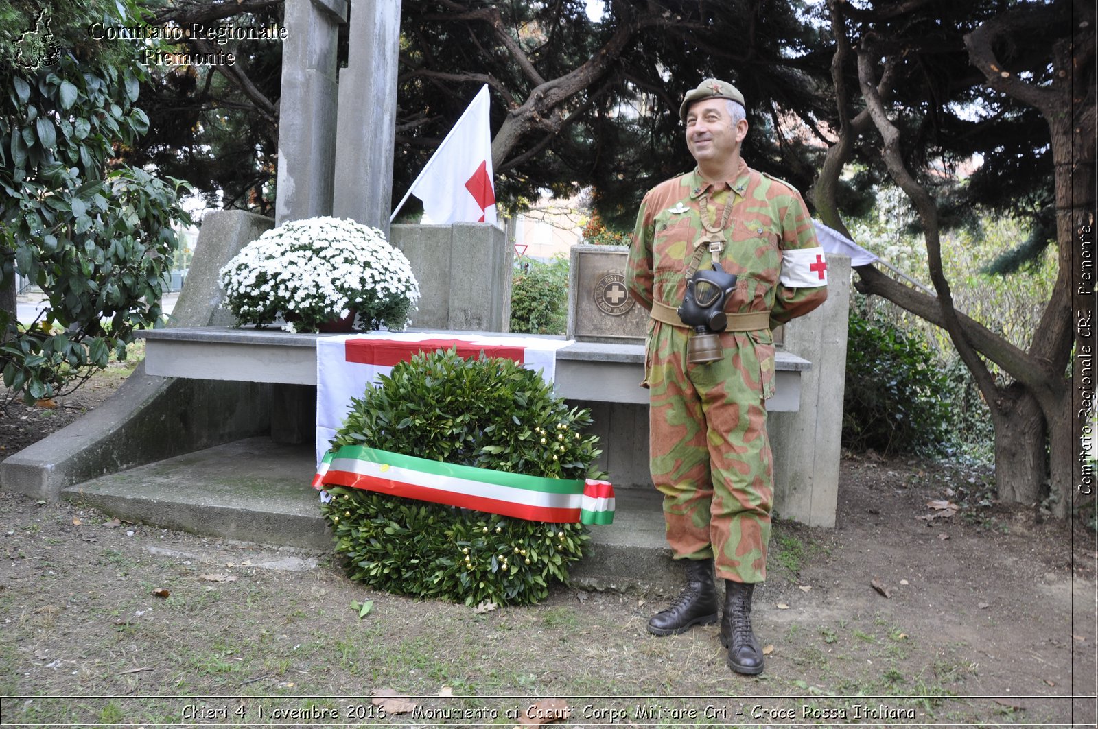 Chieri 4  Novembre 2016 - Monumento ai Caduti Corpo Militare Cri - Croce Rossa Italiana- Comitato Regionale del Piemonte