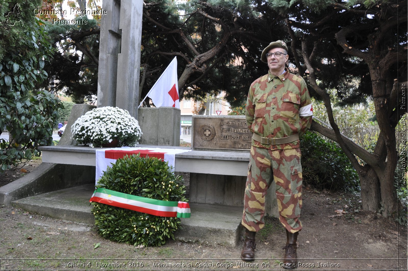 Chieri 4  Novembre 2016 - Monumento ai Caduti Corpo Militare Cri - Croce Rossa Italiana- Comitato Regionale del Piemonte