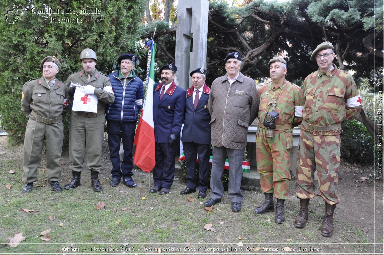 Chieri 4  Novembre 2016 - Monumento ai Caduti Corpo Militare Cri - Croce Rossa Italiana- Comitato Regionale del Piemonte