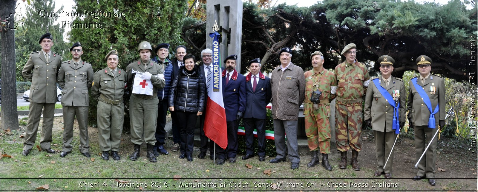 Chieri 4  Novembre 2016 - Monumento ai Caduti Corpo Militare Cri - Croce Rossa Italiana- Comitato Regionale del Piemonte