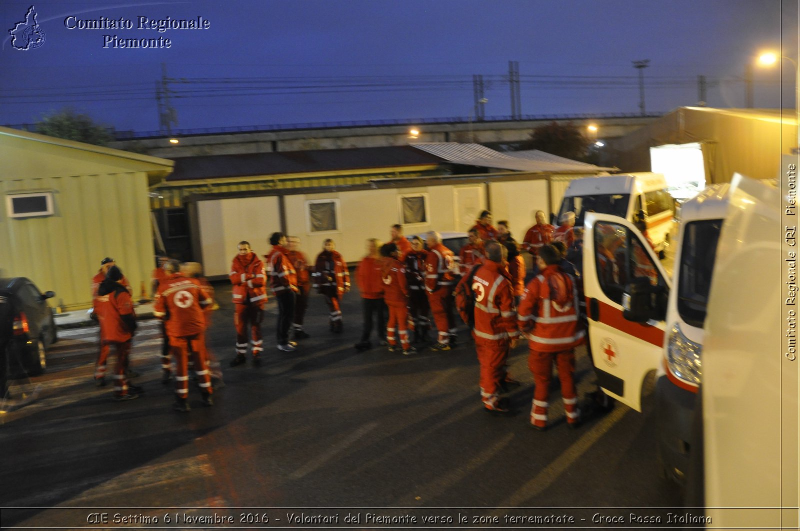 CIE Settimo 6 Novembre 2016 - Volontari del Piemonte verso le zone terremotate - Croce Rossa Italiana- Comitato Regionale del Piemonte