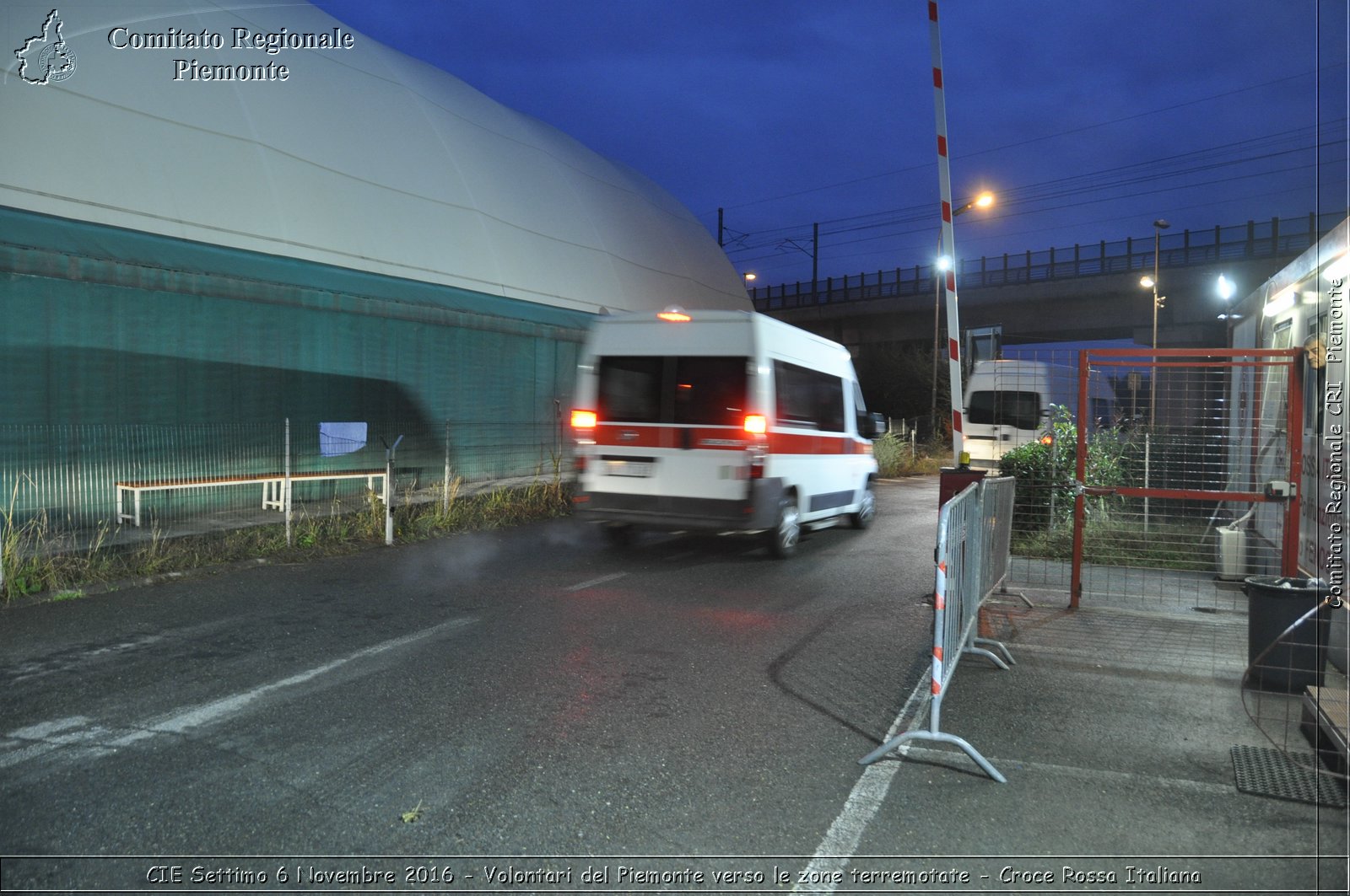 CIE Settimo 6 Novembre 2016 - Volontari del Piemonte verso le zone terremotate - Croce Rossa Italiana- Comitato Regionale del Piemonte