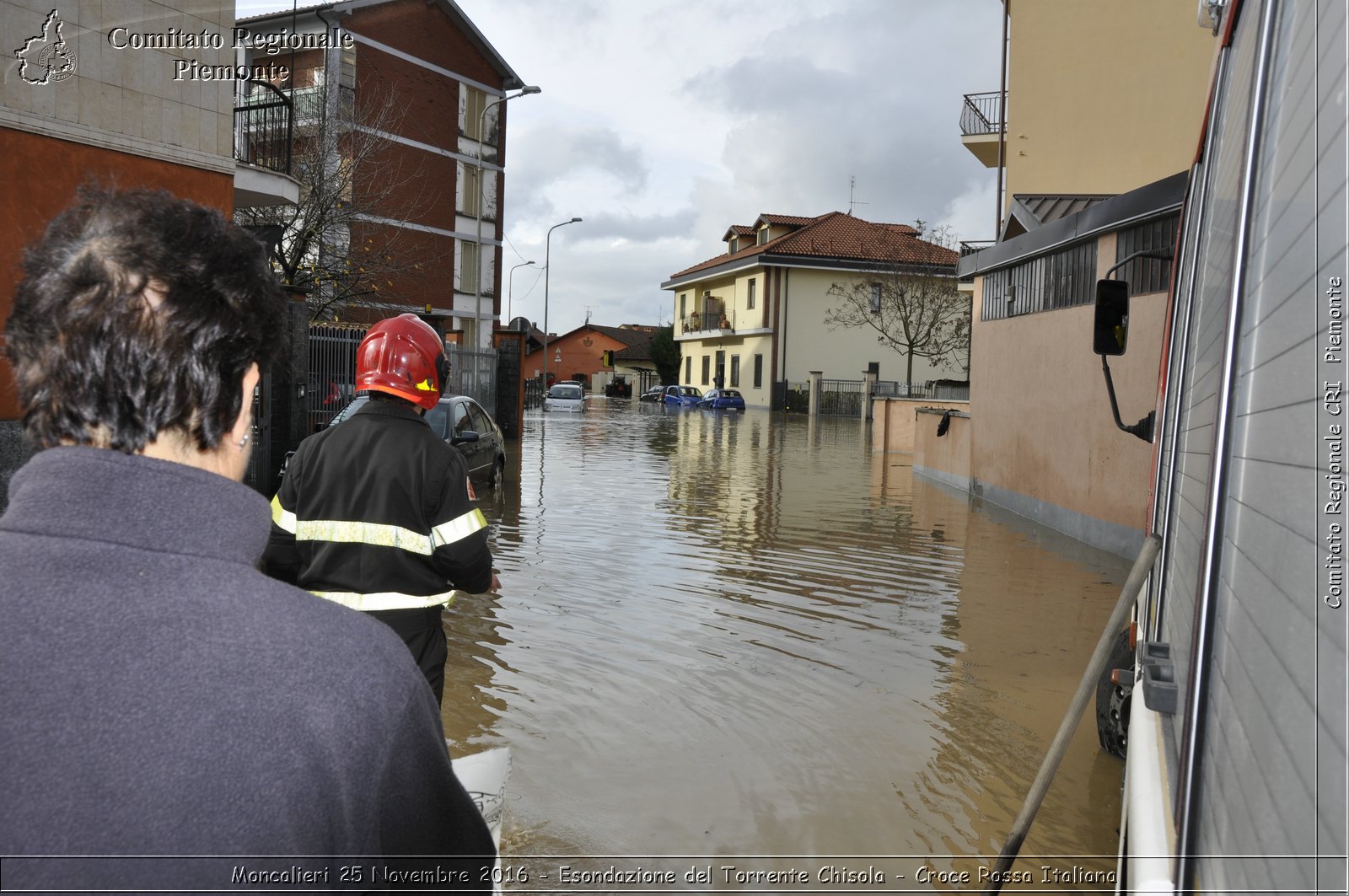 Moncalieri 25 Novembre 2016 - Esondazione del Torrente Chisola - Croce Rossa Italiana- Comitato Regionale del Piemonte