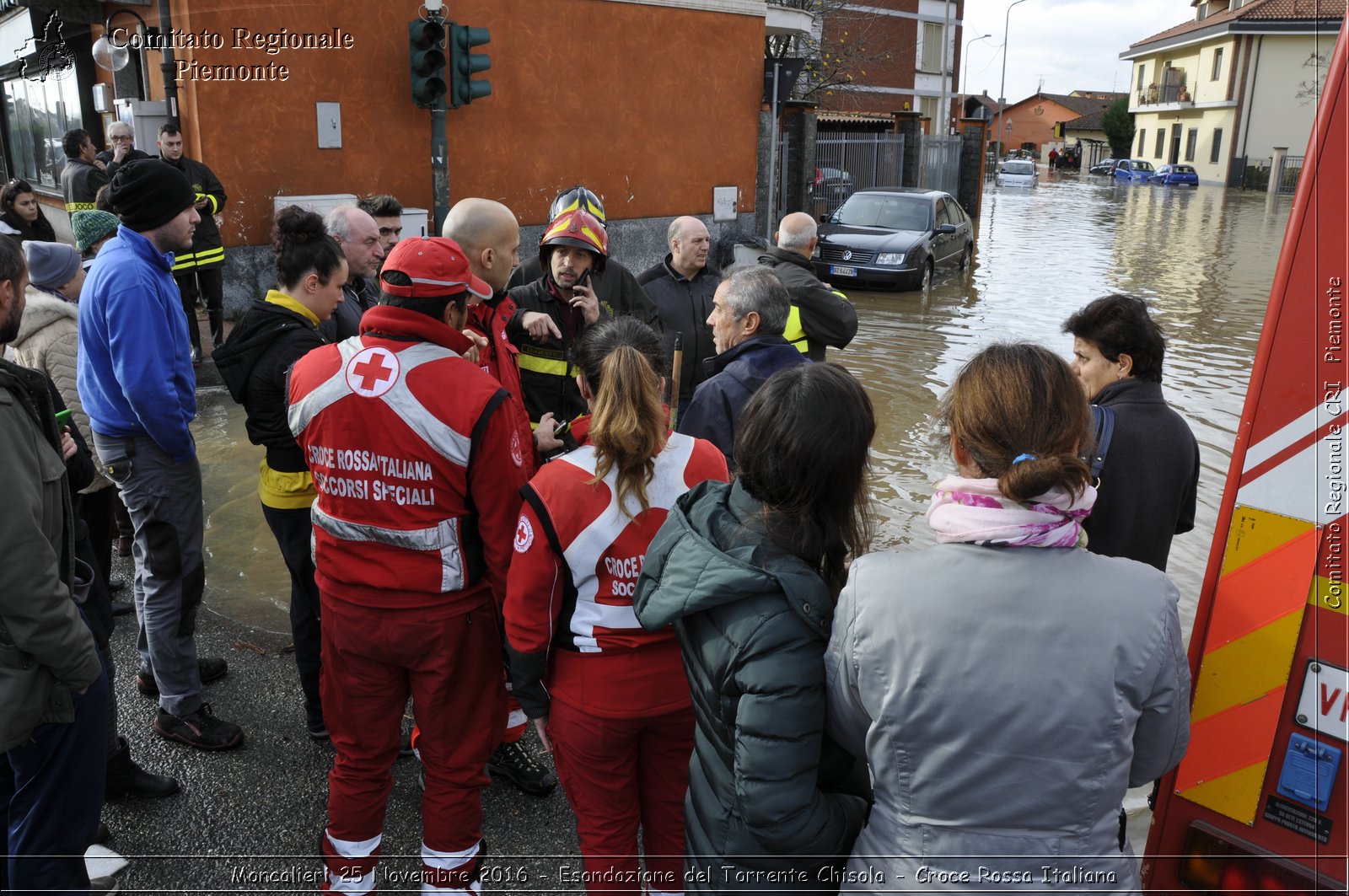 Moncalieri 25 Novembre 2016 - Esondazione del Torrente Chisola - Croce Rossa Italiana- Comitato Regionale del Piemonte