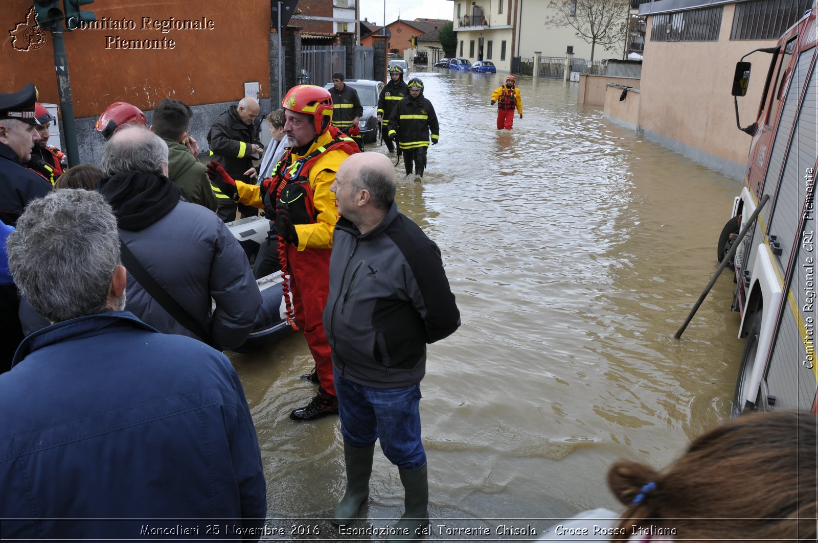 Moncalieri 25 Novembre 2016 - Esondazione del Torrente Chisola - Croce Rossa Italiana- Comitato Regionale del Piemonte