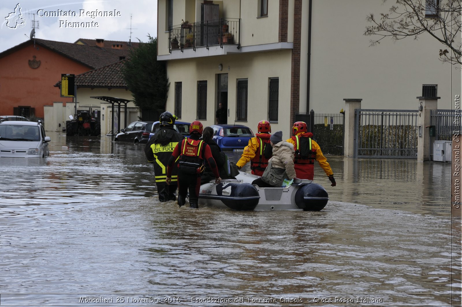 Moncalieri 25 Novembre 2016 - Esondazione del Torrente Chisola - Croce Rossa Italiana- Comitato Regionale del Piemonte