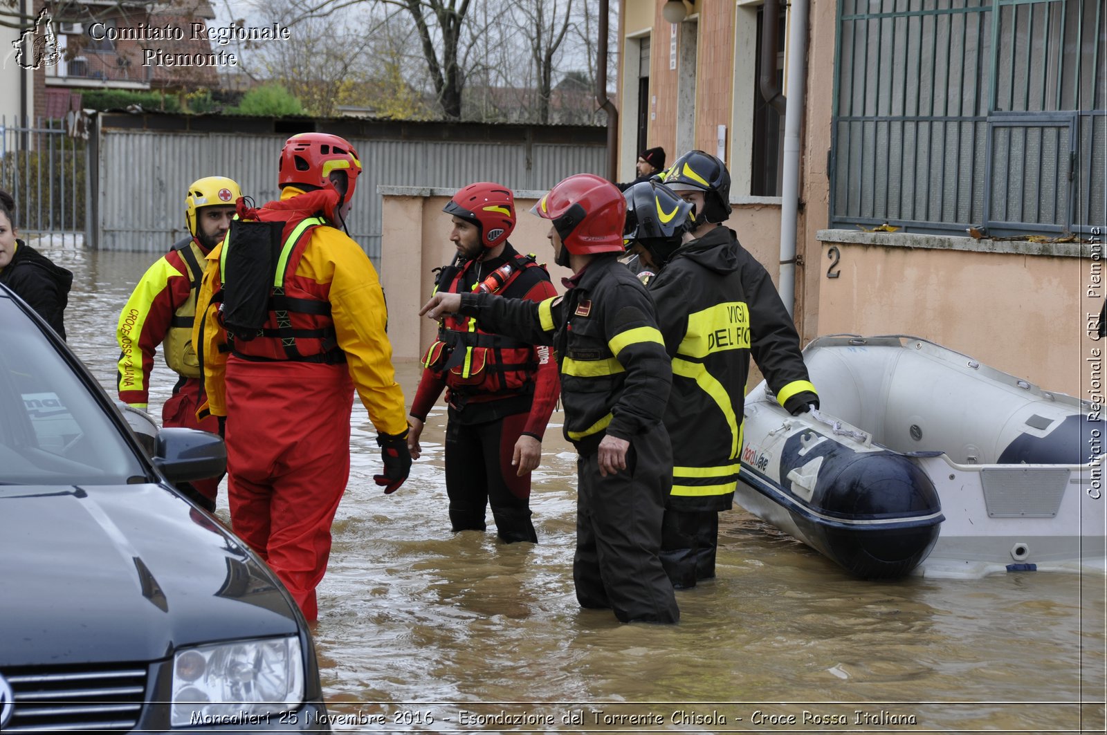 Moncalieri 25 Novembre 2016 - Esondazione del Torrente Chisola - Croce Rossa Italiana- Comitato Regionale del Piemonte