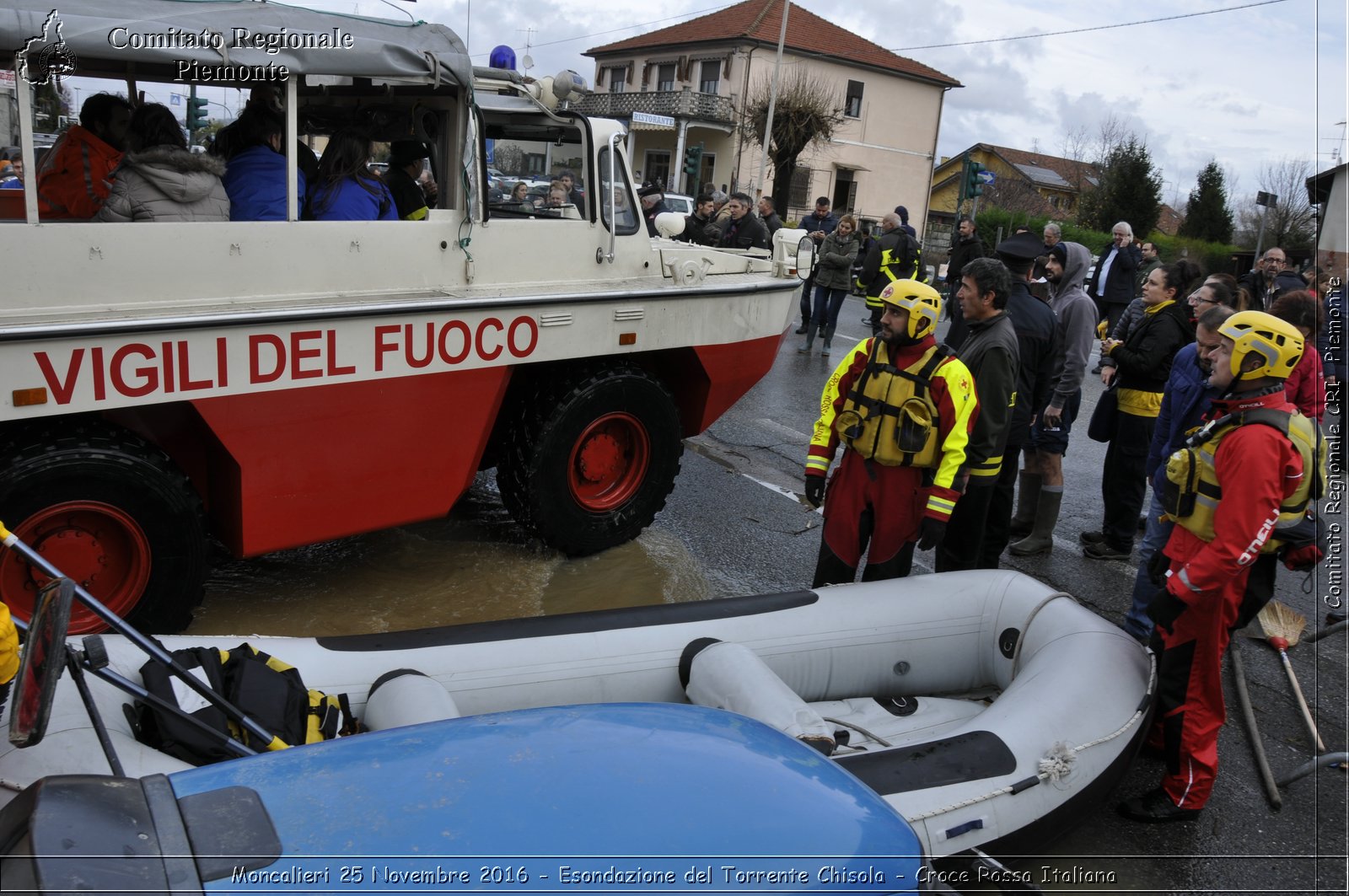 Moncalieri 25 Novembre 2016 - Esondazione del Torrente Chisola - Croce Rossa Italiana- Comitato Regionale del Piemonte