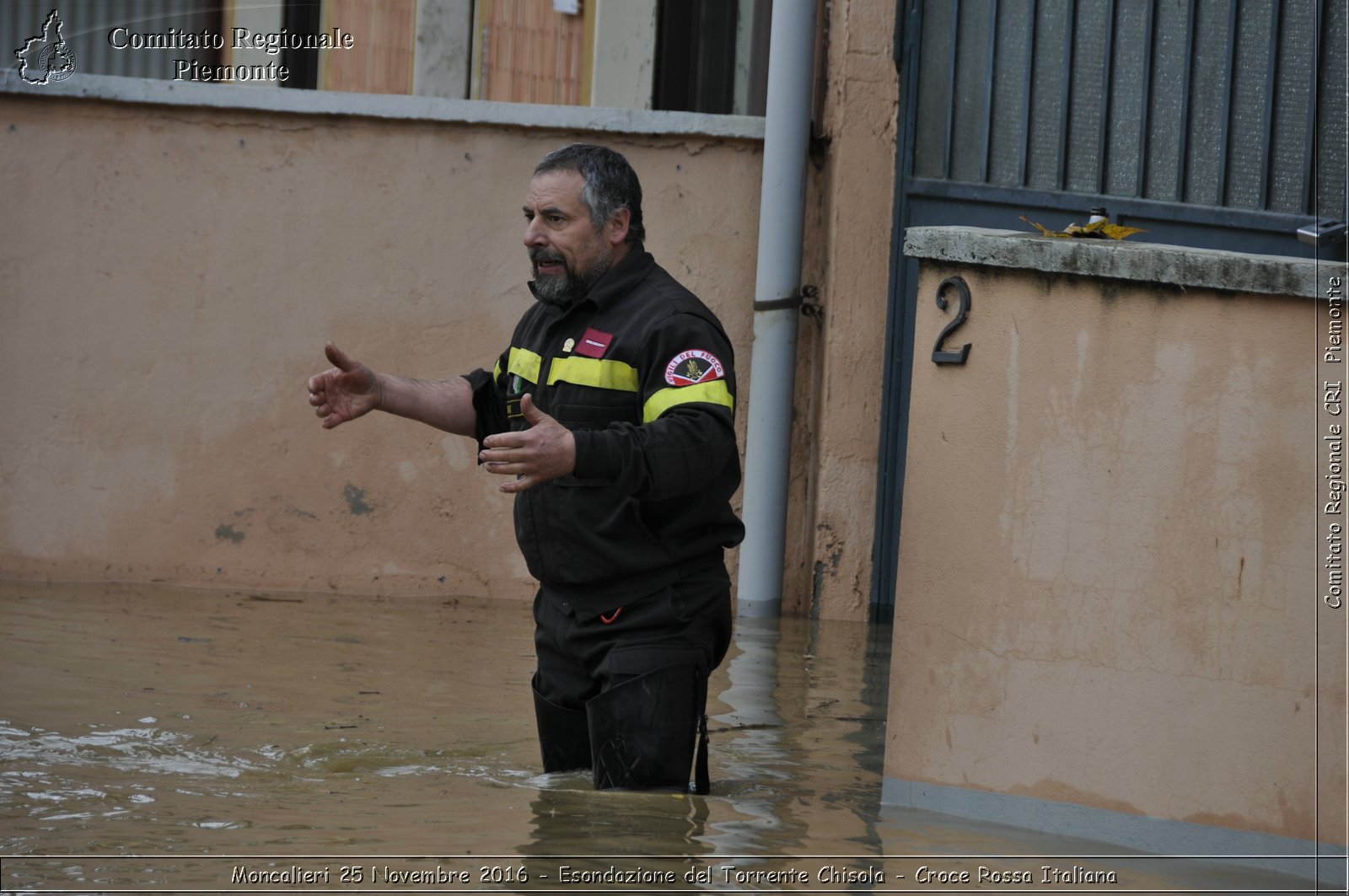 Moncalieri 25 Novembre 2016 - Esondazione del Torrente Chisola - Croce Rossa Italiana- Comitato Regionale del Piemonte